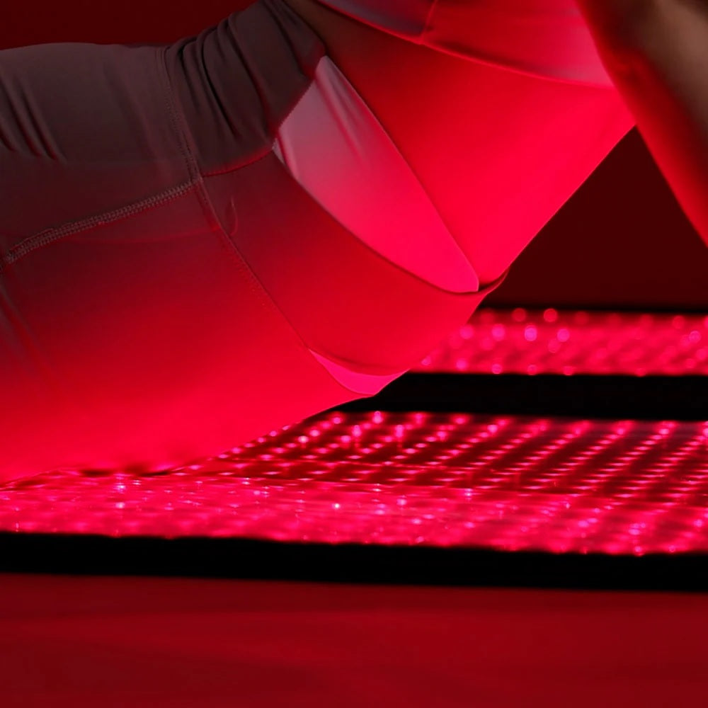 Portable 660nm 850nm red light therapy mat with ATP stimulation